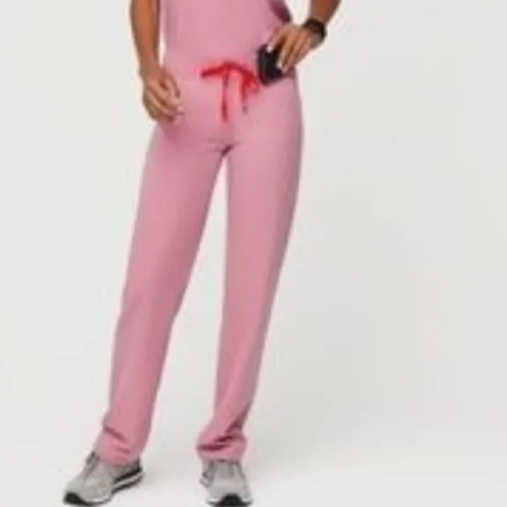Figs yola skinny scrub pant chalk pink xs
